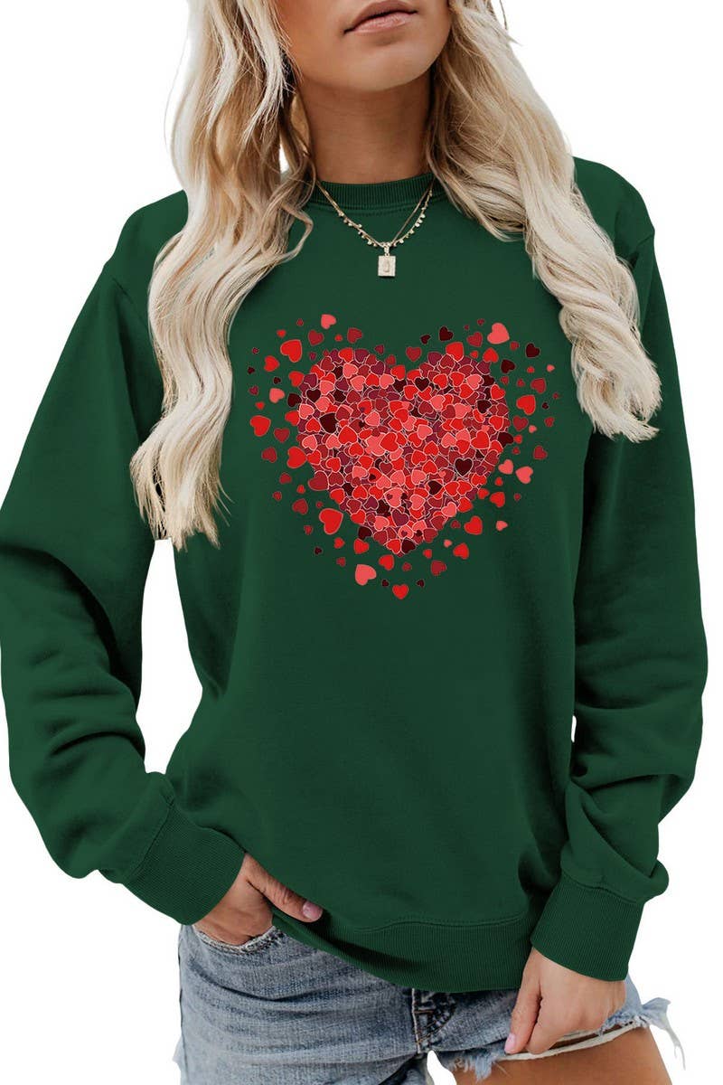 Valentine Fun Pattern Long Sleeve Sweatshirt_Cwtstl0971