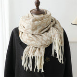 STYLISH LEOPARD TASSEL SCARF WOMEN S WINTER_CWASC2758