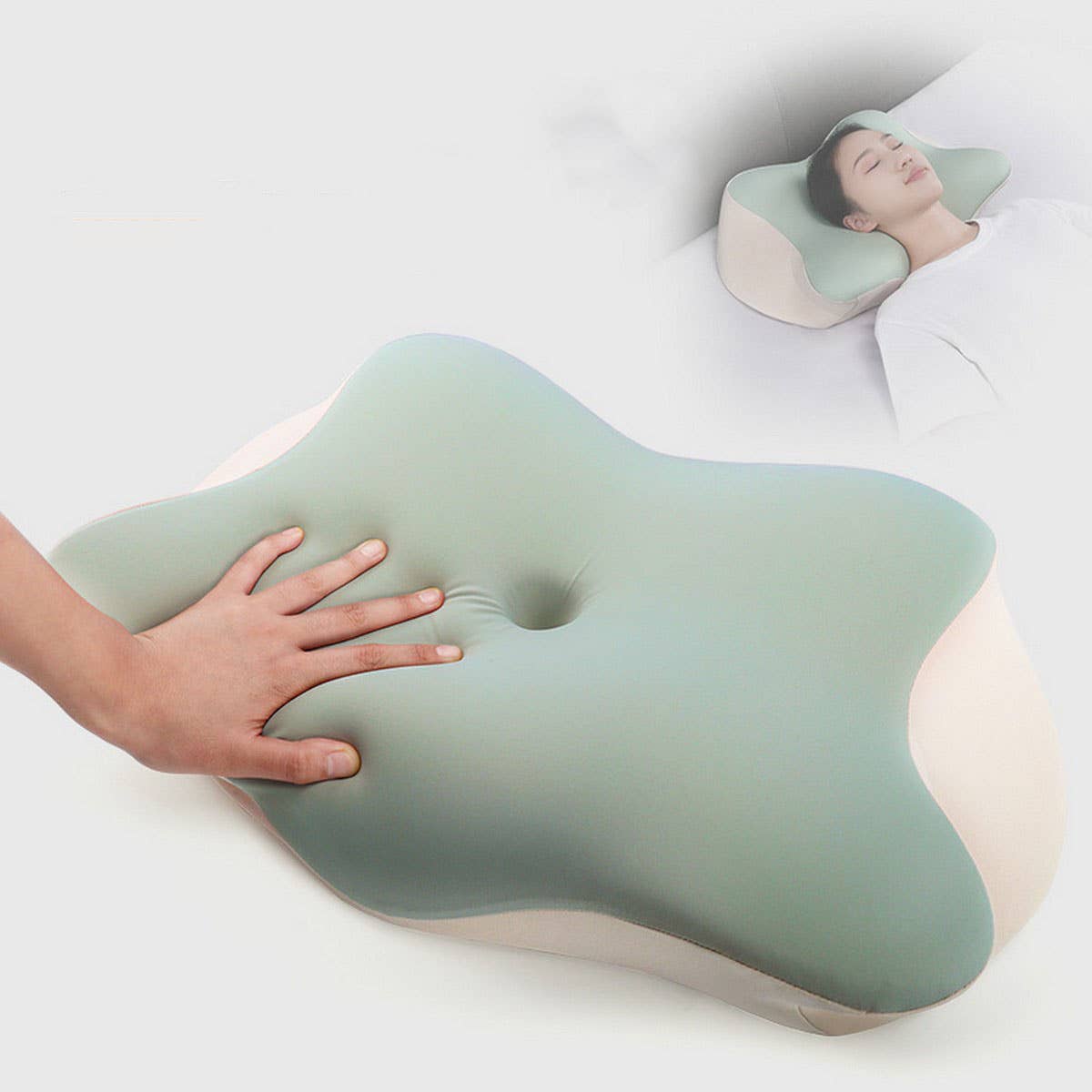 BUTTERFLY MEMORY FOAM NECK PILLOW A CLASS FABRIC_CWMM8093