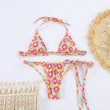 2024 NEW PRINTED FLORAL COLOR BLOCK SPLIT SWIMSUIT_CWMW0253