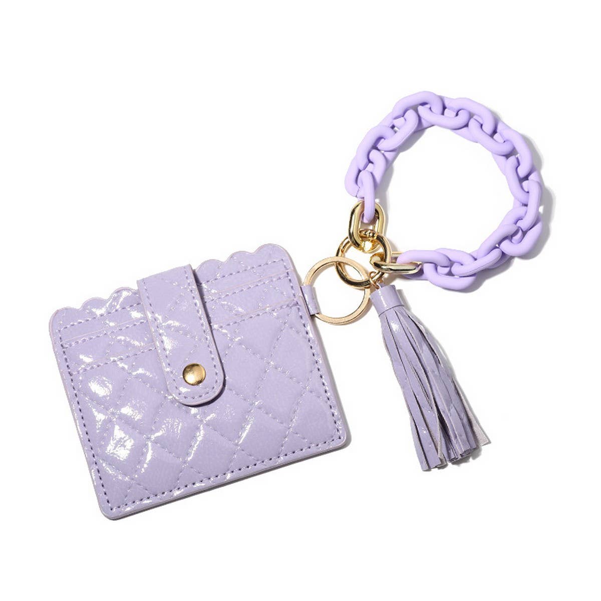 MACARON WALLET WITH ACRYLIC CLASP KEYCHAIN_CWAB4962
