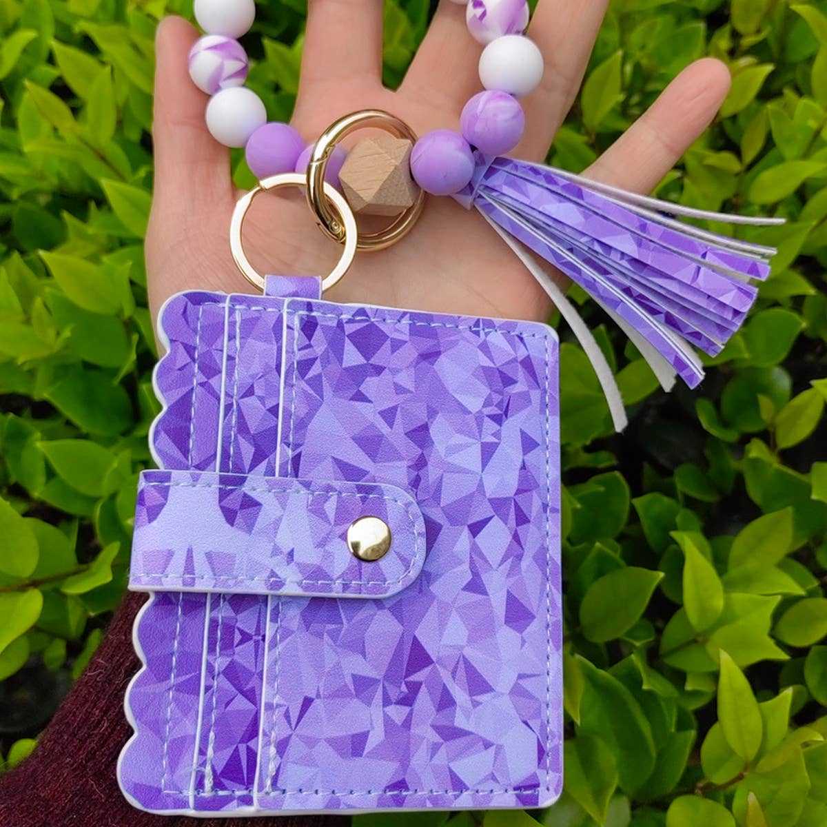 DIAMOND GEOMETRIC WALLET KEYCHAIN_CWMM1314