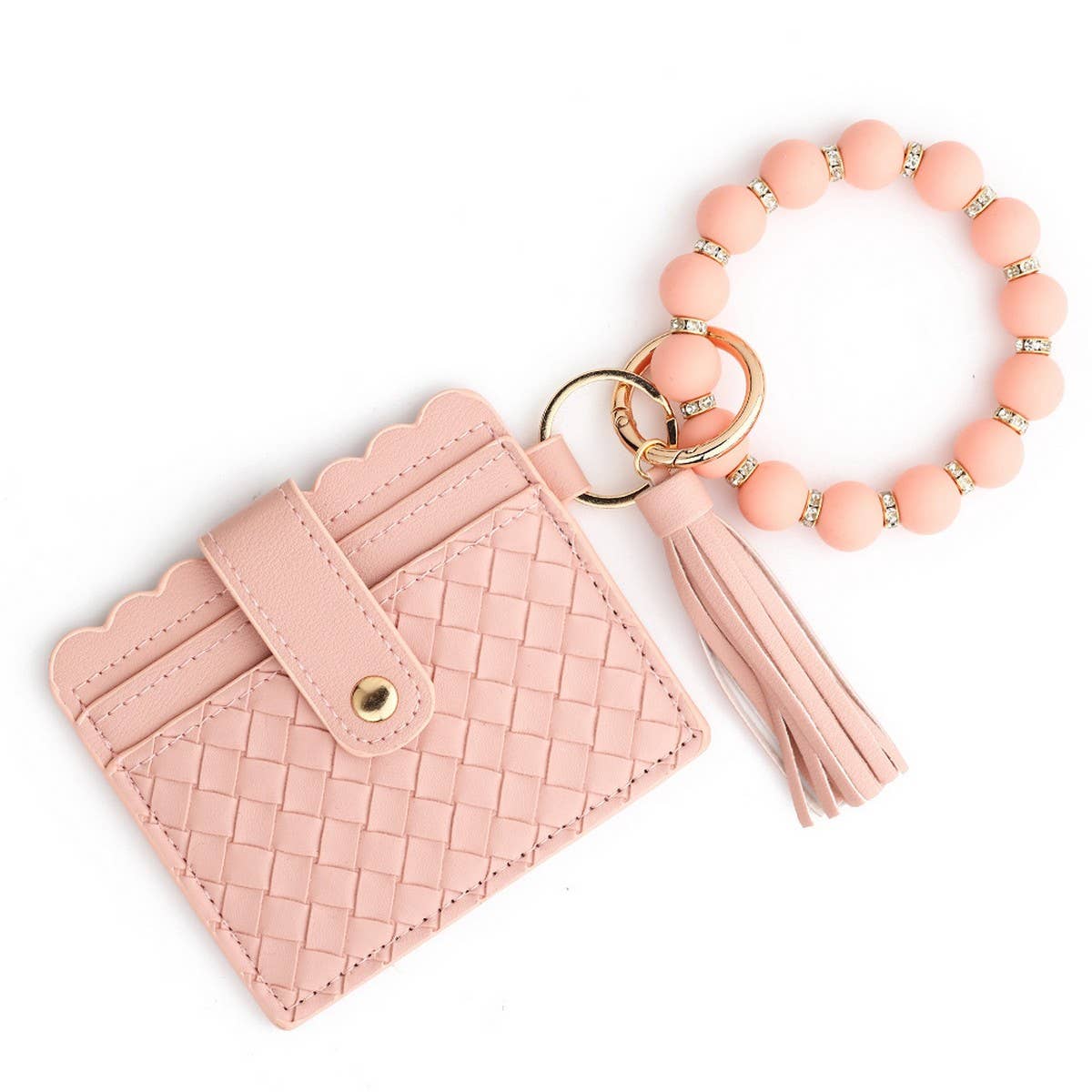 Ven Card Holder With Silicone Bead Keychain_Cwab4961