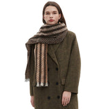 STRIPED JACQUARD SCARF UNISEX WINTER SHAWL_CWASC0866