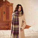 COLORBLOCK PLAID FAUX CASHMERE SCARF FOR WINTER_CWASC2320