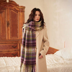 COLORBLOCK PLAID FAUX CASHMERE SCARF FOR WINTER_CWASC2320