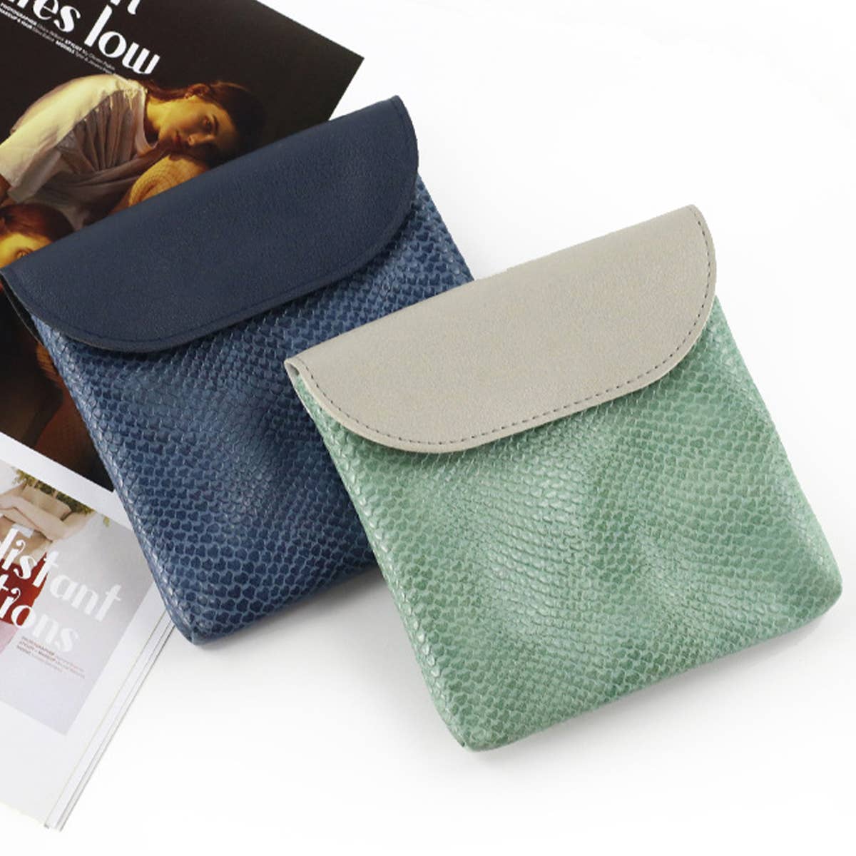 SOLID COLOR PERSONALIZED SNAKE PATTERN WALLET_CWAB1439