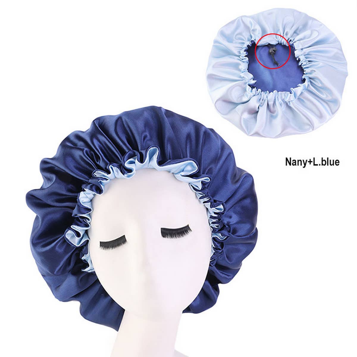 Trendy Double Layer Satin Nightcap_Cwah1481