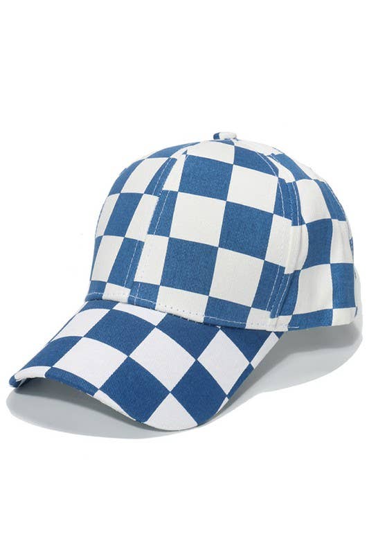 SPRING SUMMER CHECKERED BASEBALL CAP SUN HAT CWAH0003