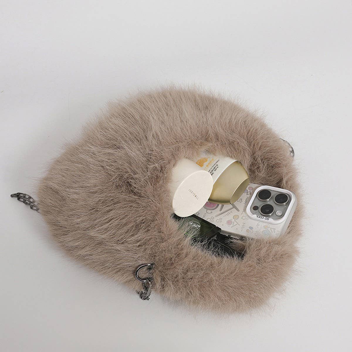 Winter Fashion One-Shoulder Crossbody Plush Bag_Cwab3987