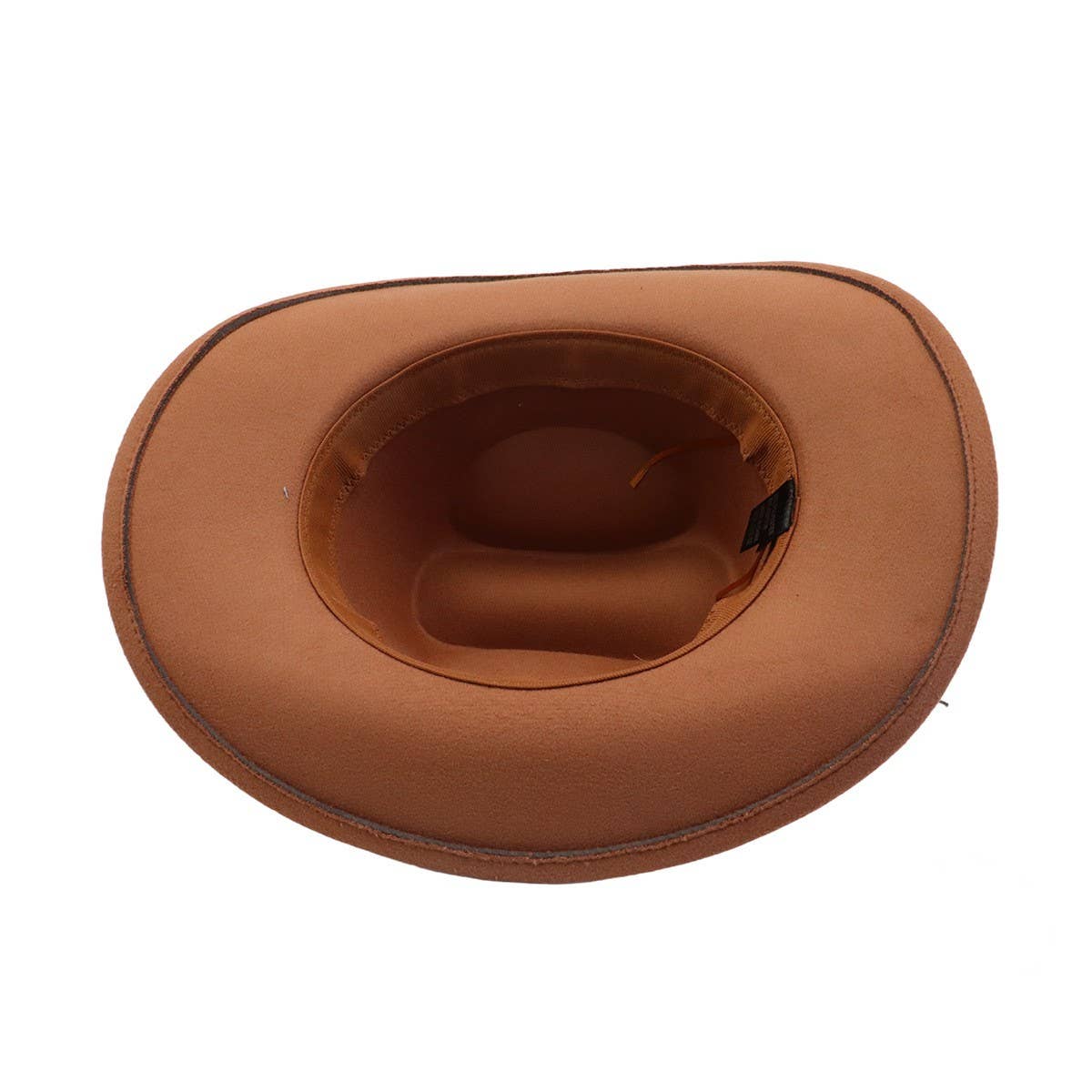 Western Ethnic Wool Felt Fedora Cowboy Hat_Cwah04487