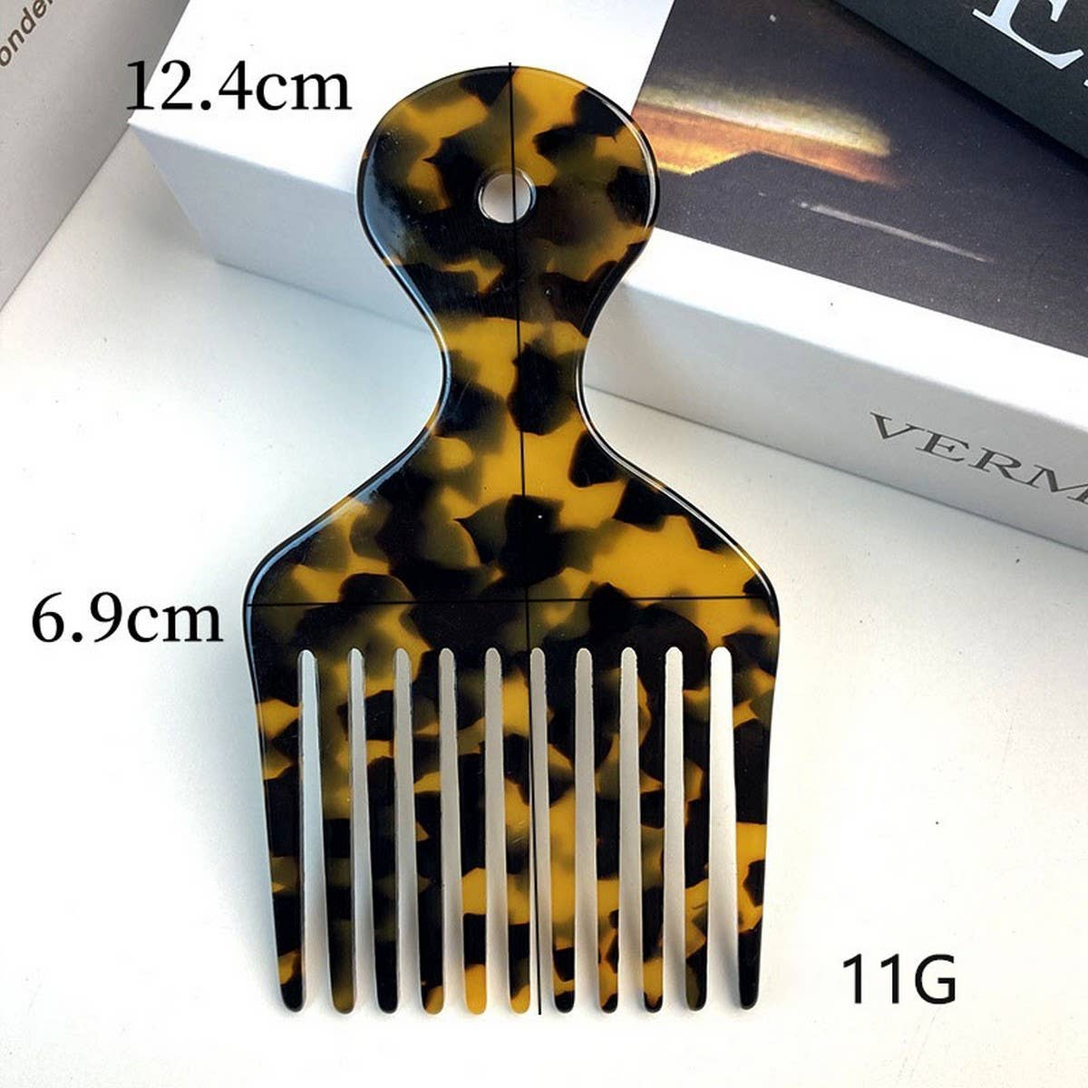 CHIC ACETATE GEOMETRIC COMB RETRO LONG HANDLE_CWMM6435