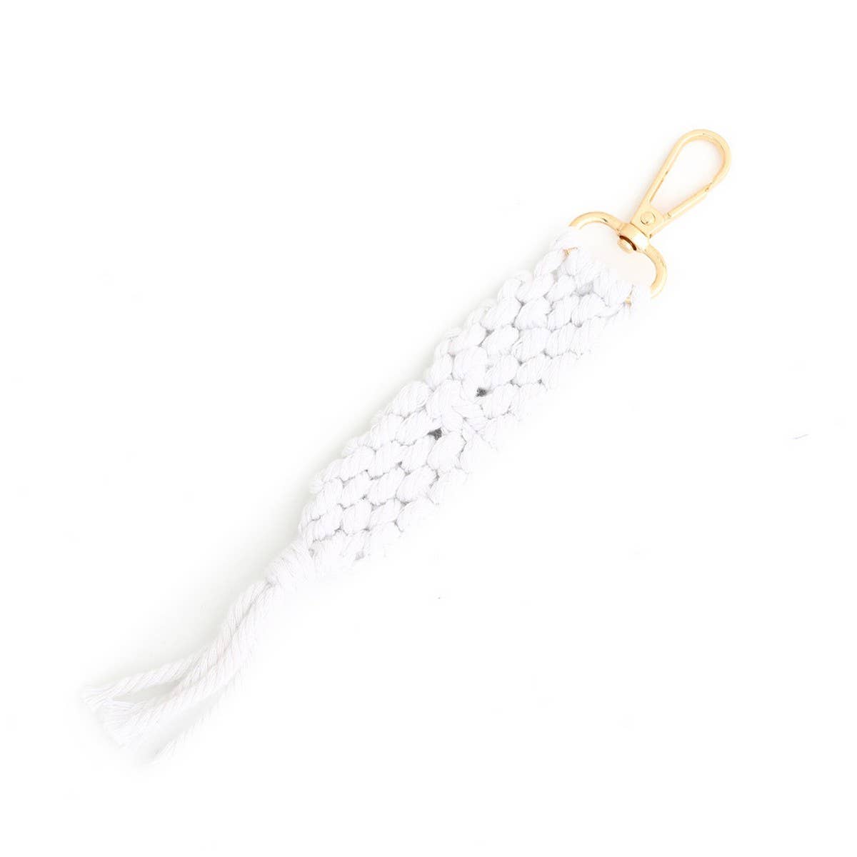BOHO COTTON TASSEL KEYCHAIN HANDMADE WOVEN CHARM_CWAB5081