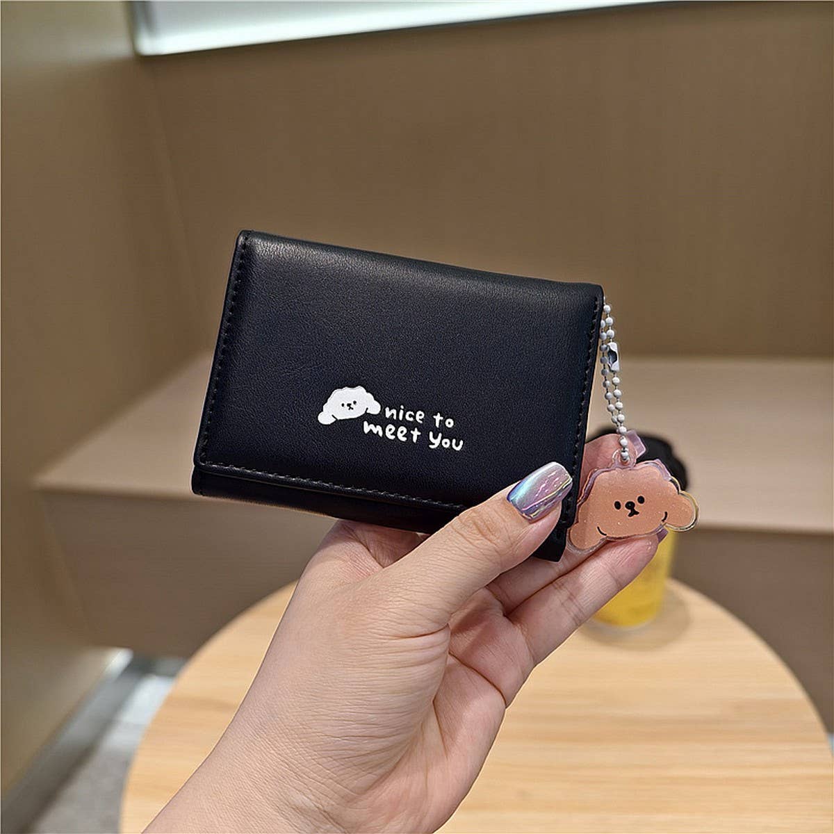 Cute Cartoon Pendant Mini Trifold Wallet_Cwab06195