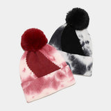 NEW TIE DYE POM POM KNITTED HAT_CWAH1619