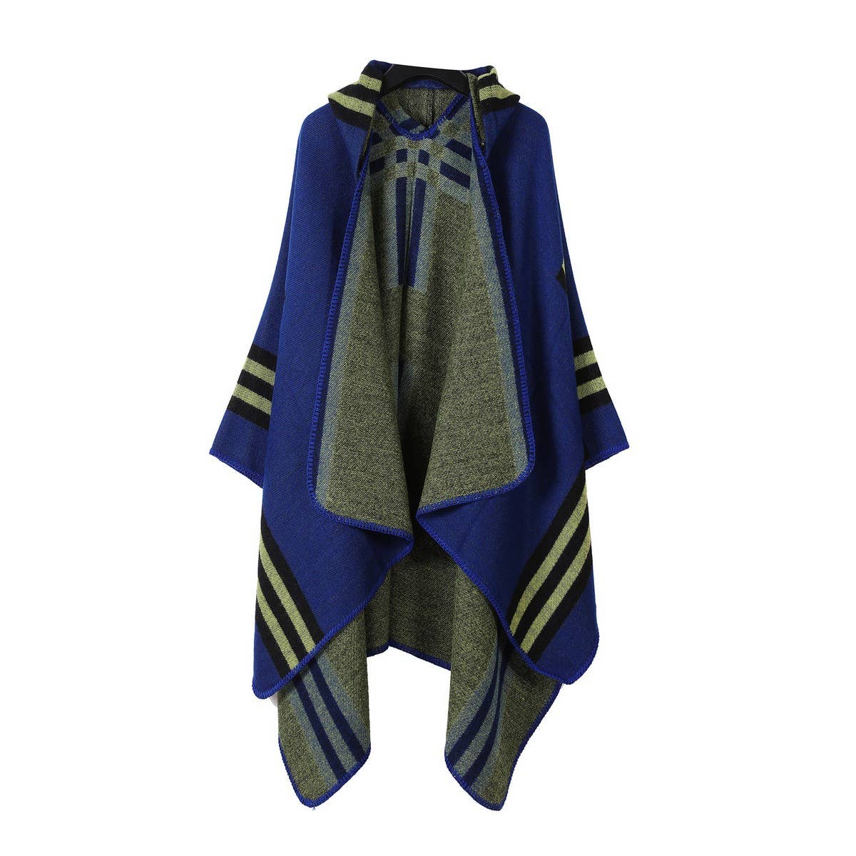 CAPE FASHIONABLE WARM CLOAK KNITTED SLIT SHAWL_CWASC2273