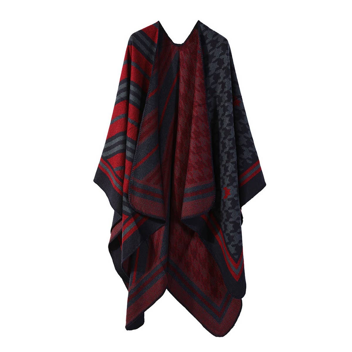STRIPED SHAWL WARM CASHMERE ALL MATCH CAPE_CWASC2251