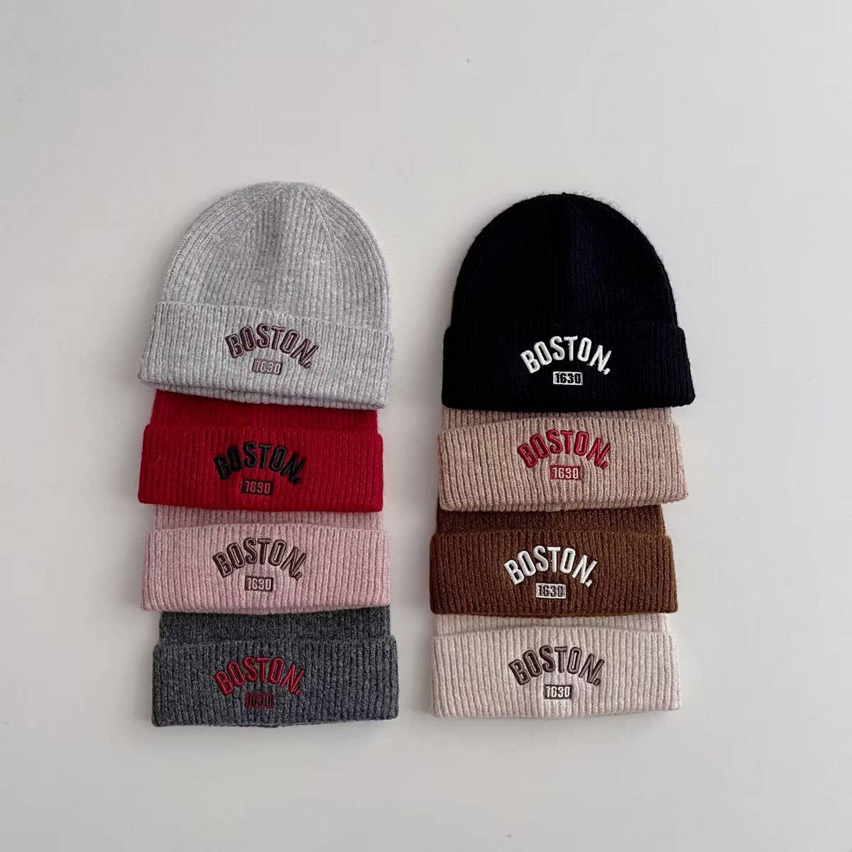 Winter Childrens Embroidered Letter Knitted Hat_Cwah2931