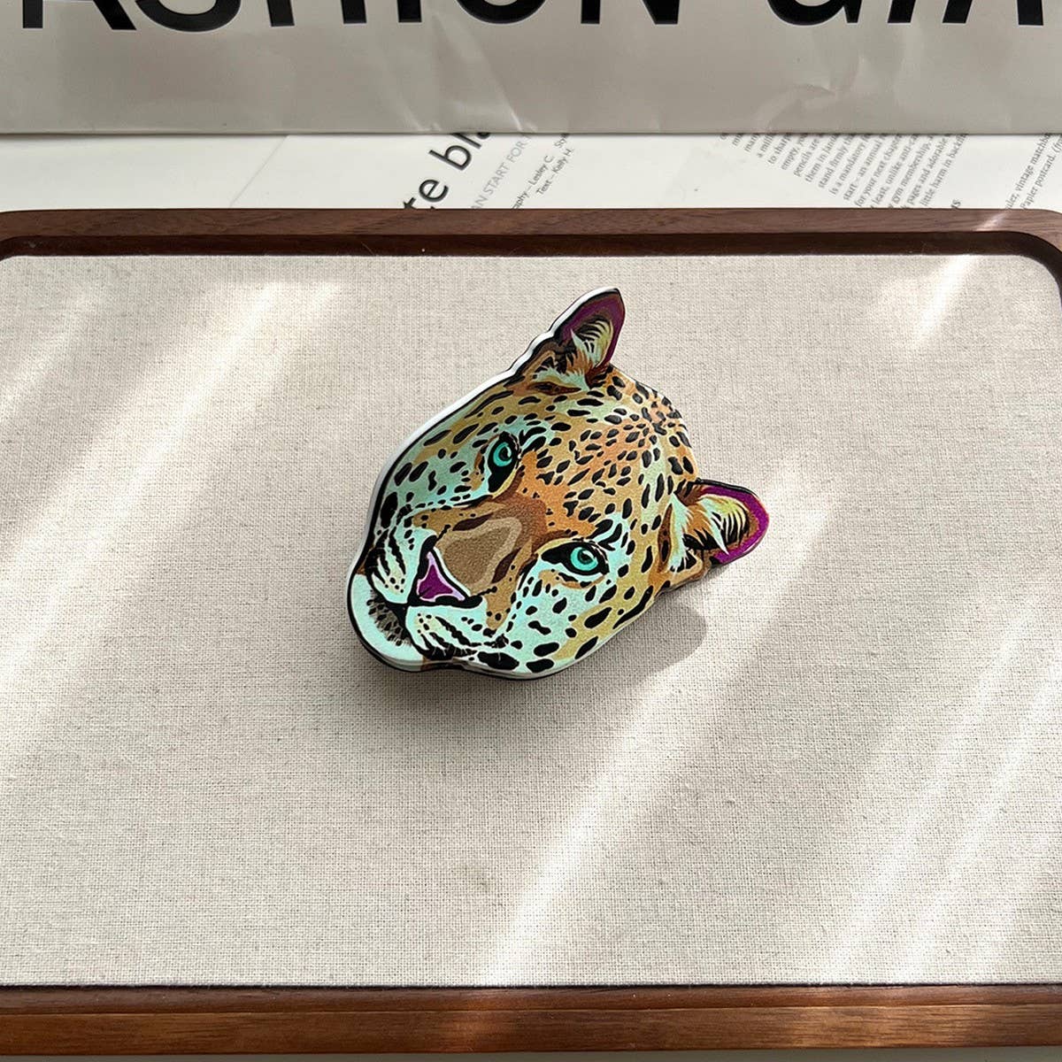 Tiger Leopard Hair Claw?Wild Animal Acetate Clip