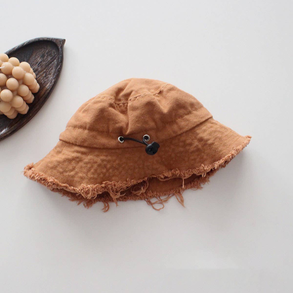 CHILDRENS PERSONALIZED OLD FUR EDGED BUCKET HAT_CWAH2866