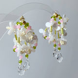 LIVELY AND PURE WATER DROP TASSEL EARRINGS_CWAJE1694