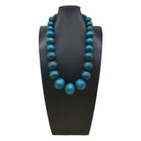 BOHEMIAN COLORFUL ROUND WOODEN BEADS NECKLACE_CWMM4866