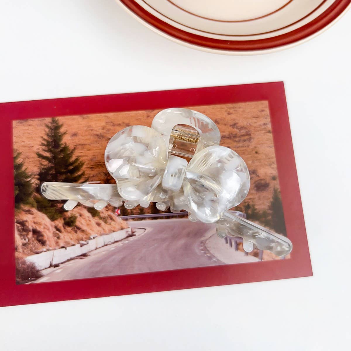 AESTHETIC AND HIGH END SWEET BOW HAIRPIN_CWAHA1587