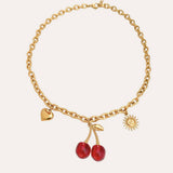 CHERRY GIRL RED PENDANT NECKLACE_CWMM5301