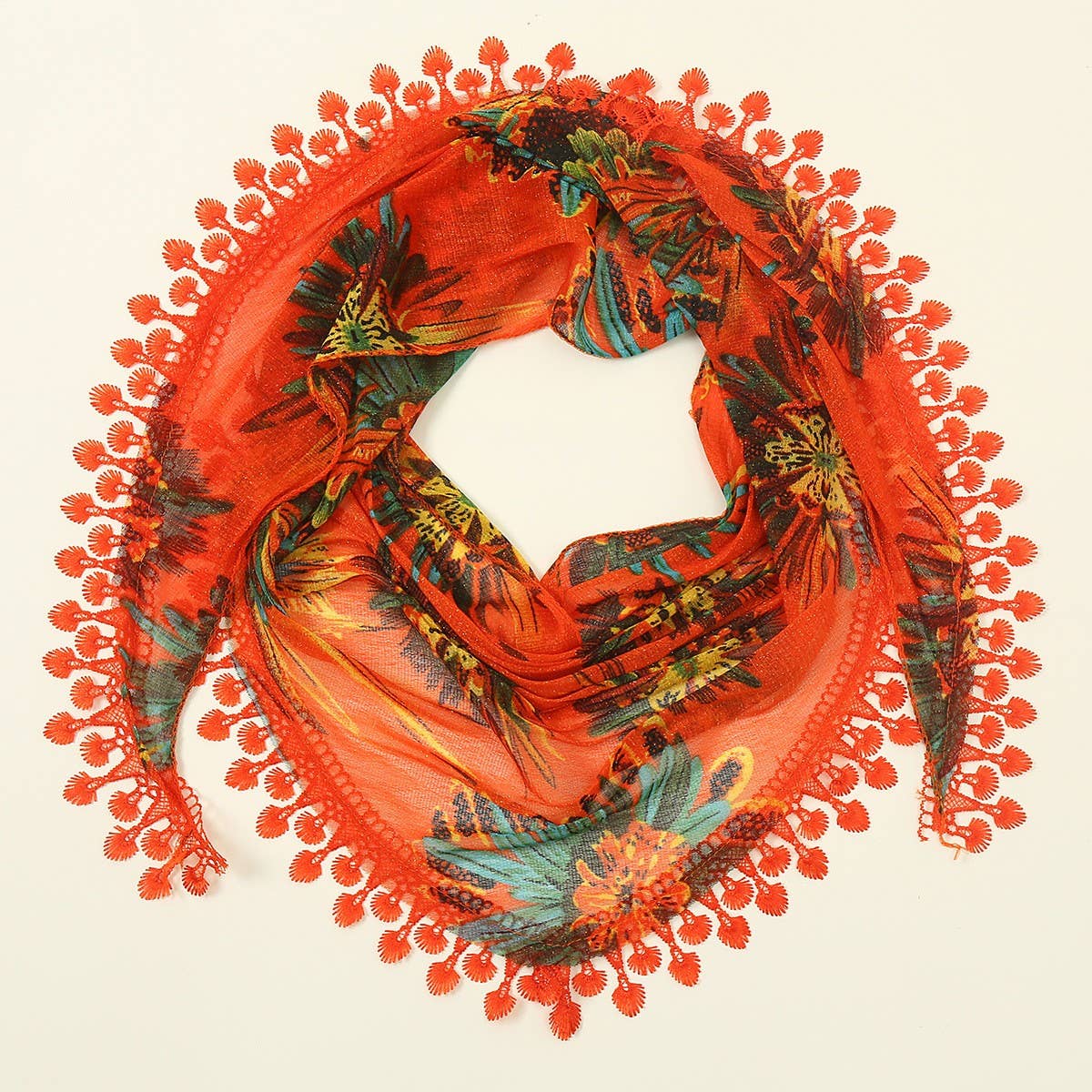 New Light Luxury Lace Triangle Scarf Shawl_Cwmm2001