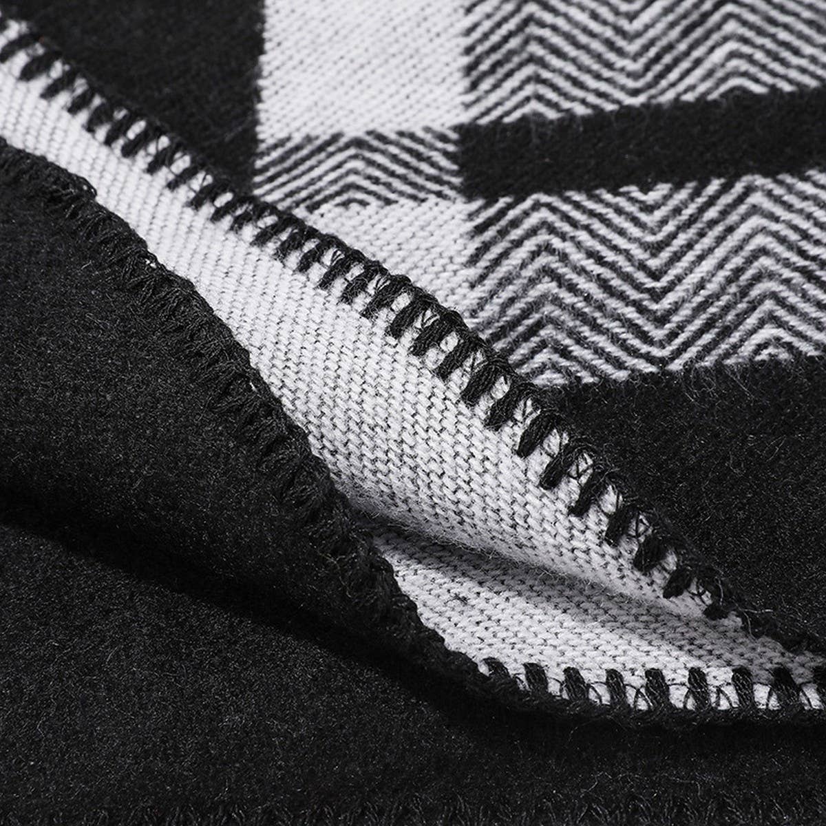 SOLID COLOR STRIPED WARM VERSATILE SHAWL SCARF_CWASC2162