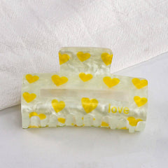 Cwaha1610_Cherry Heart Strawberry Rectangle Hair Claw Clip
