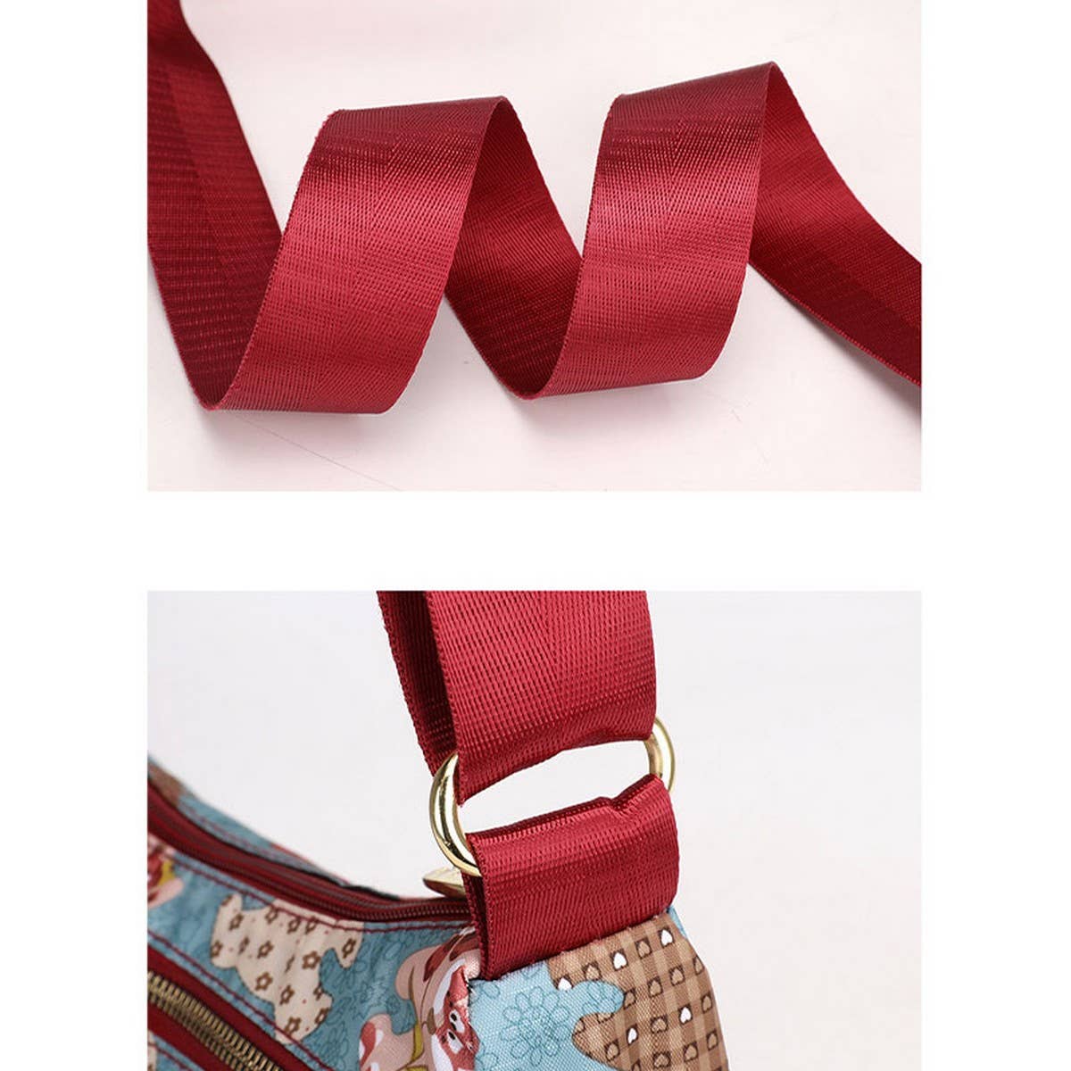 PRINTED OXFORD CLOTH SHOULDER CROSSBODY BAG_CWASC1772