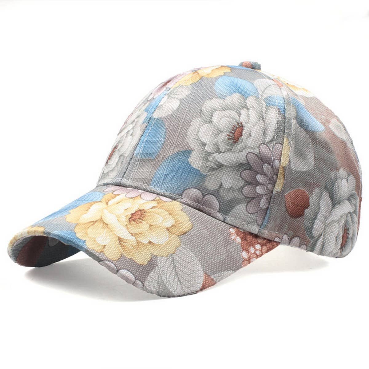 BREATHABLE FLORAL SUN HAT SWEAT BASEBALL CAP_CWAH0955