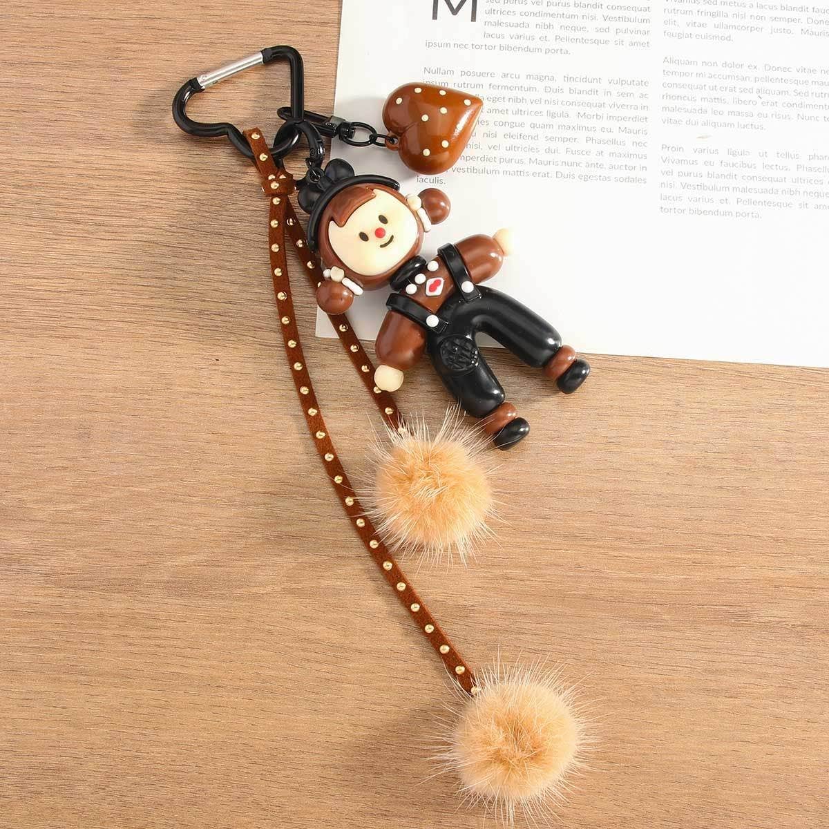 CUTE SPLIT GIRL DOLL KEYCHAIN WITH HEART CHARM_CWMM7829
