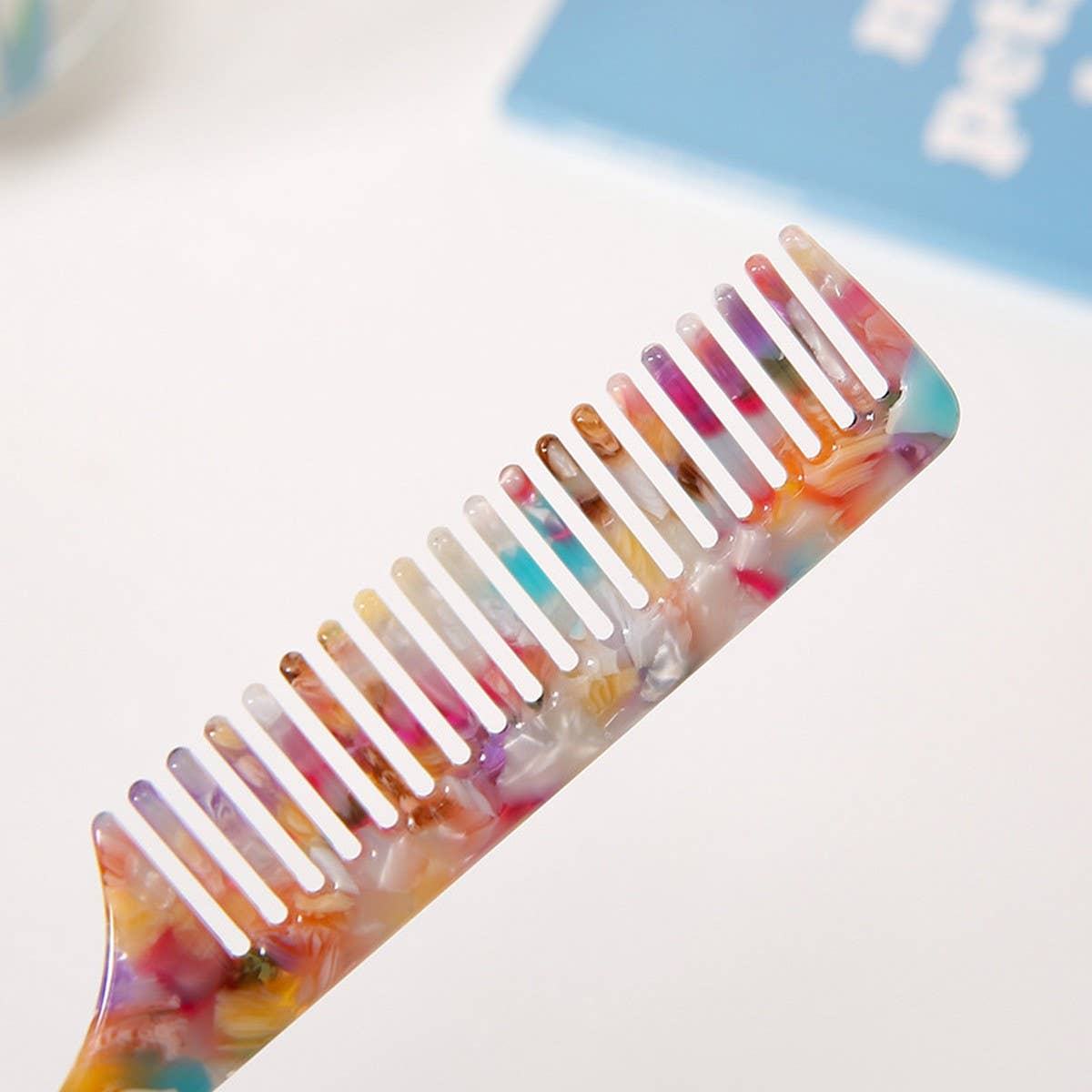 ACETATE LONG HANDLE COMB ELEGANT RETRO HAIR BRUSH_CWMM6430