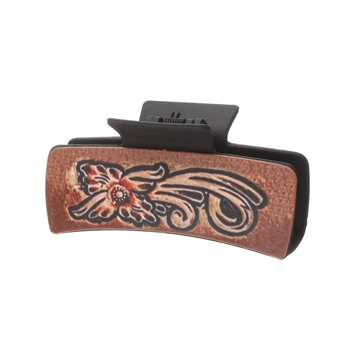 SUNFLOWER LEATHER HAIR CLAW CLIP WESTERN STYLE_CWAHA0603