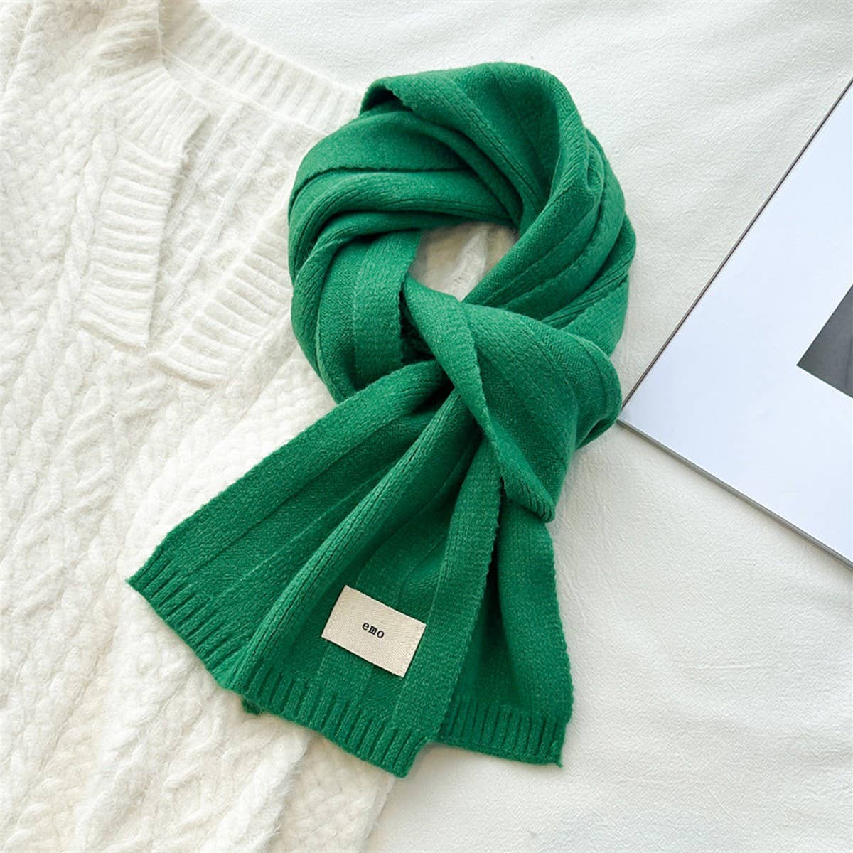 Knit Stripe Scarf Warm Fall/Winter Unisex Scarf_Cwasc0985