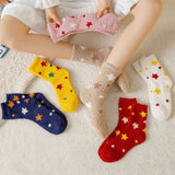 CHRISTMAS STAR PATTERN COZY SOCKS_CWMS0206