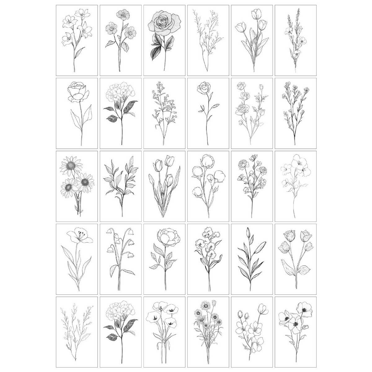 BUTTERFLY SKETCH FLOWER ARM TATTOOS CHIC_CWMM8230