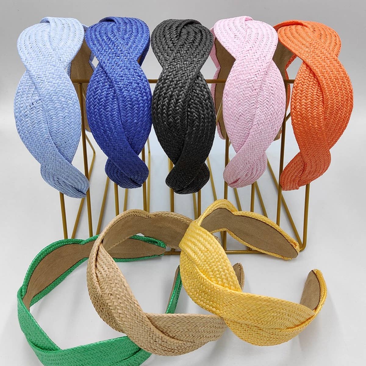 FASHION SOLID COLOR STRAW HEADBAND_CWAHA1674
