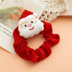 8Pcs Xmas Plush Hair Scrunchies Jingle Bells_Cwaha07590