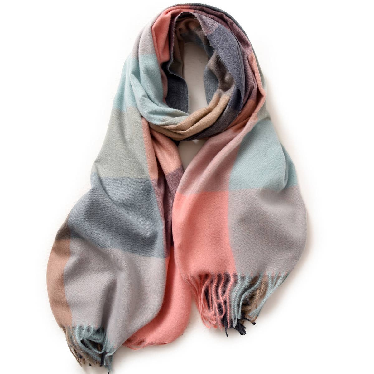 ELEGANT PLAID SHAWL WINTER SCARF FOR WOMEN_CWASC0170