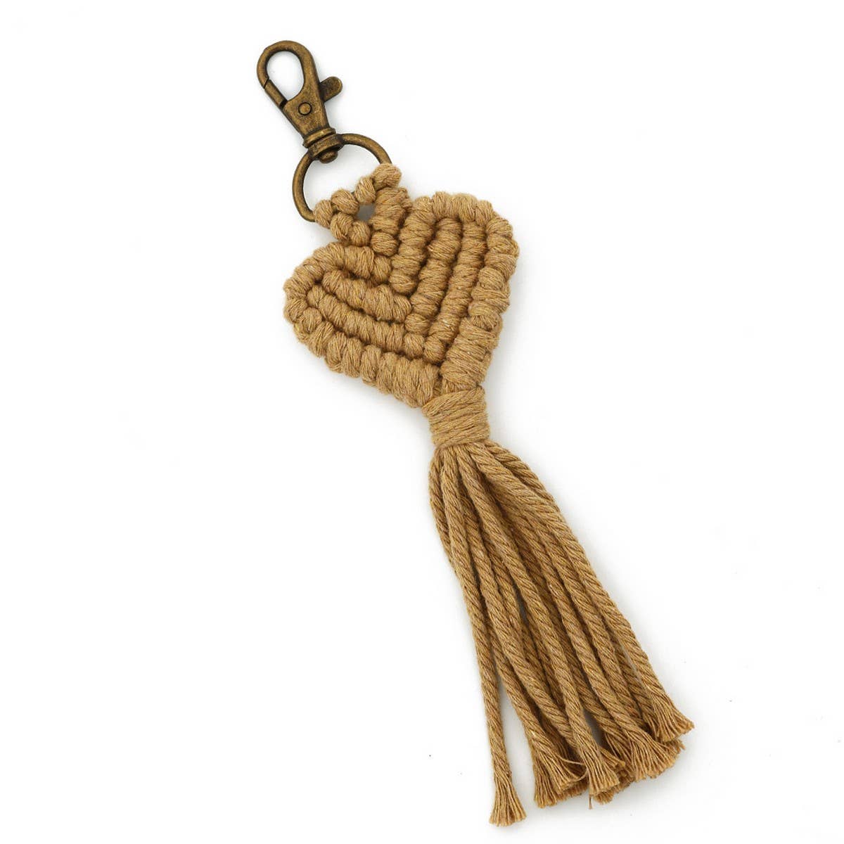 OVE PENDANT WOVEN KEYCHAIN COLORFUL HEART CHARM_CWMM6876