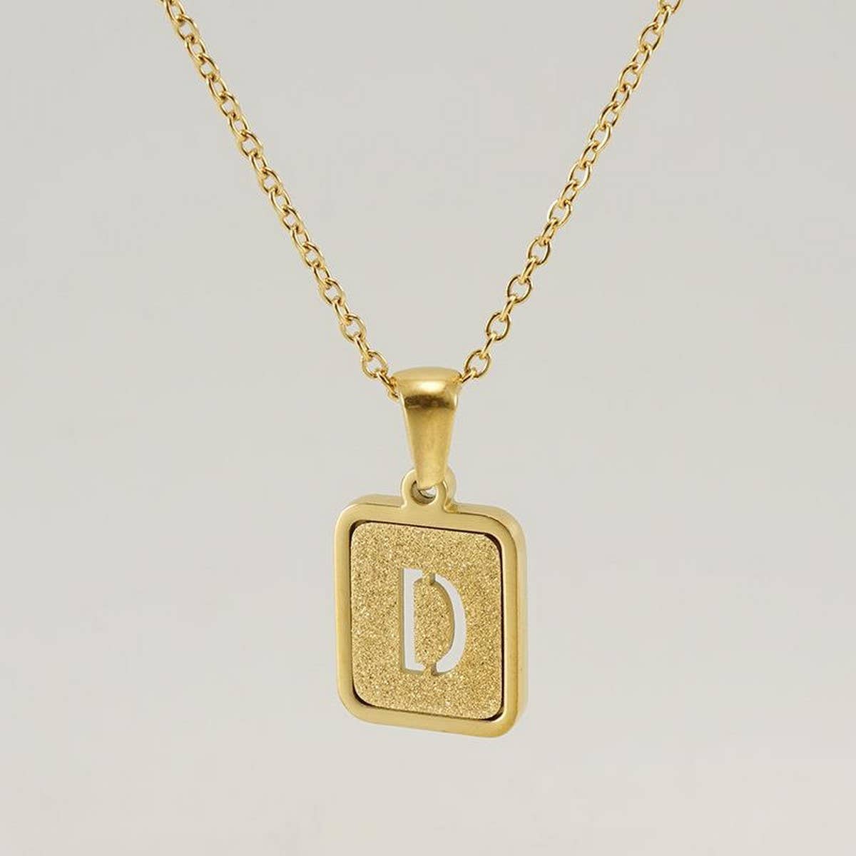 FASHION 26LETTER STAINLESS STEEL PENDANT NECKLACE_CWAJE0678