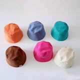 CANDY COLOR CHILDRENS SOLID COLOR BUCKET HAT_CWAH2861