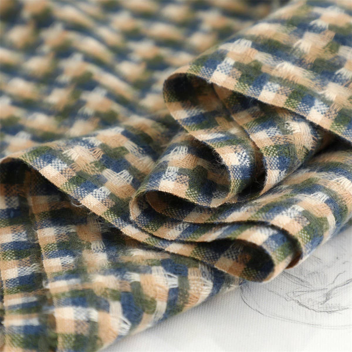 NEW RETRO BRITISH PLAID WARM SCARF_CWASC1441