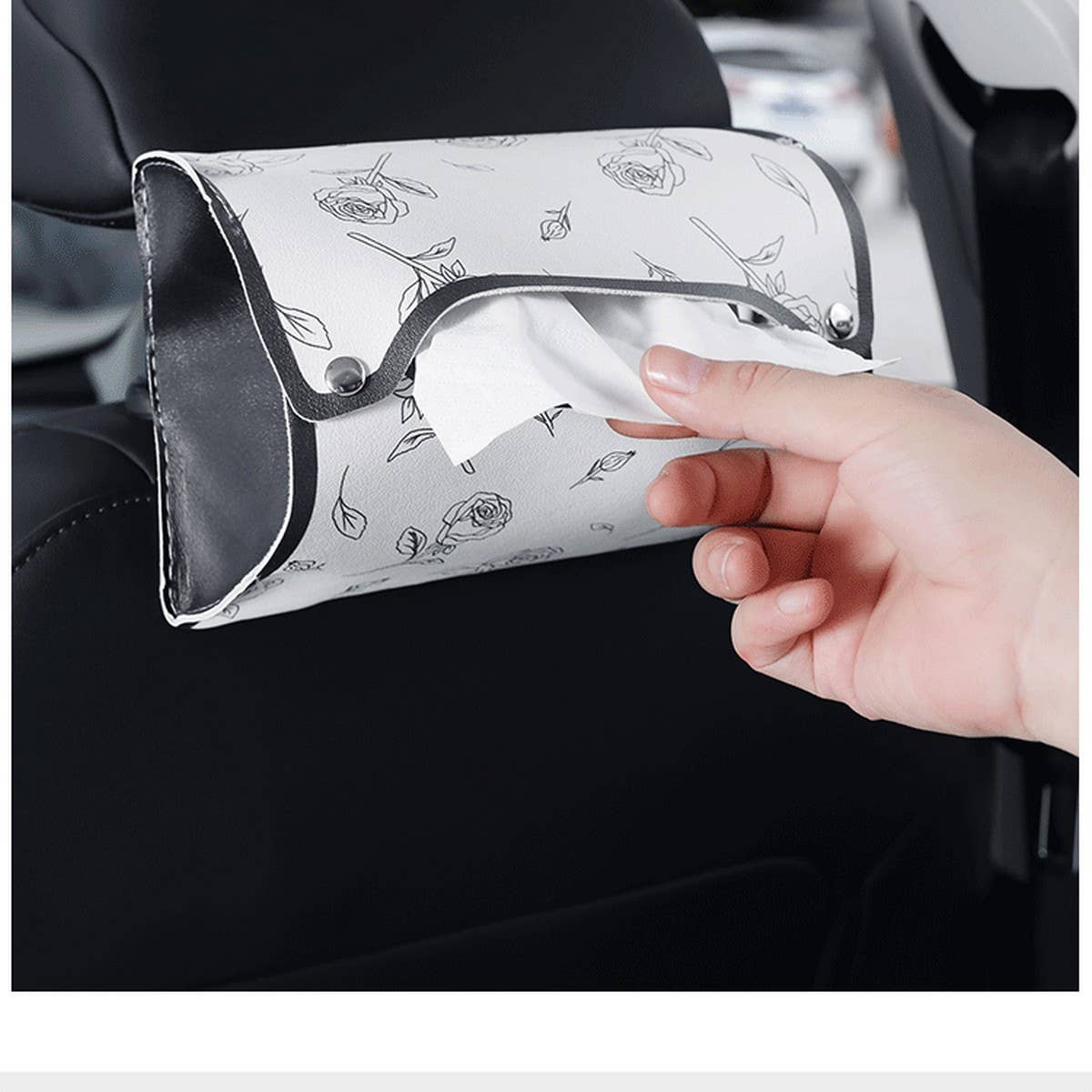 NEW CREATIVE CAR SEAT BACK HANGING TISSUE BOX_CWMM2263