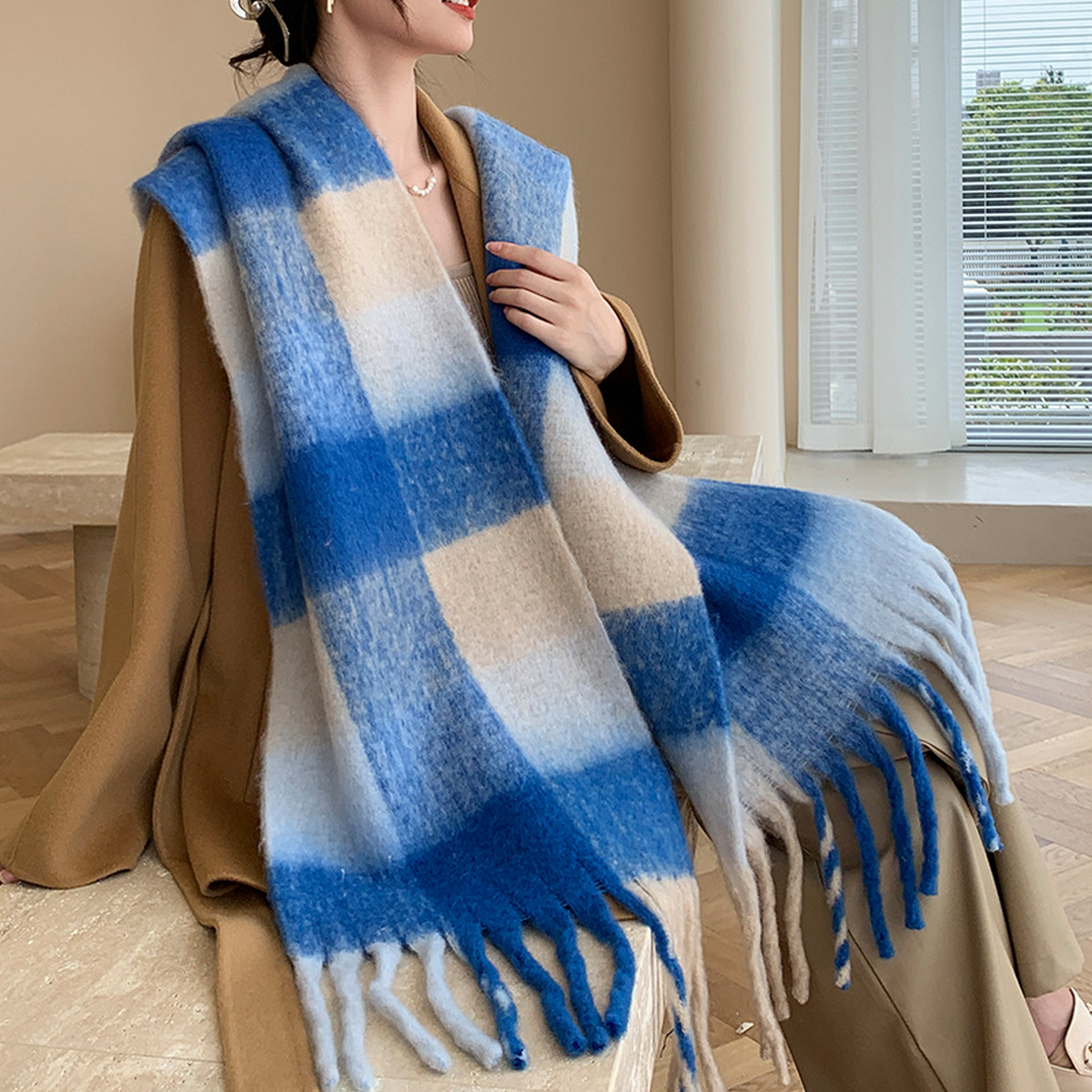 PLUSH AC SCARF THICK SOFT WINTER WRAP_CWASC2701