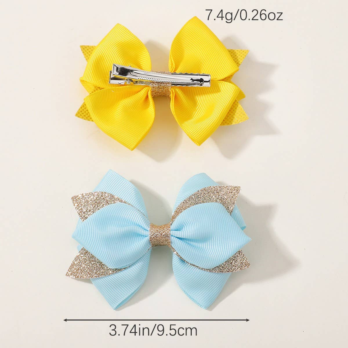 GLITTER BOW HAIR CLIP SET FOR GIRLS PARTY WEAR_CWAHA6733