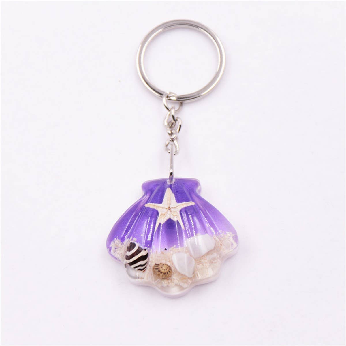 NEW SHELL STARFISH KEYCHAIN SOUVENIR PENDANT_CWMM3700